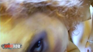 Inexperienced redhead Lola Bella gets her ass fucked for a few tickets in the camper van - remastered - 3 image