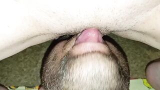 Sitting on your face, lie down for me, dip your tongue into my vagina - 1 image