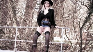 Cowgirl, Masturbation and dildo Outdoors - 2 image