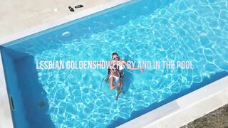 Lesbian Golden Showers in and by the Pool - 8 image