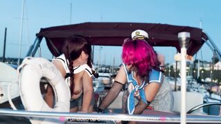 Captain Represses a Mutiny: Femdom Runs a Dildo Train on Two Queer Subs - Cliff Media - 3 image