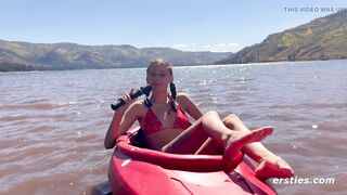 Ersties - American Babe Daphne Masturbates In the Middle Of a Lake & Squirts - 8 image