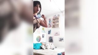 POV: You're my cuckold boyfriend and you're see on me with another man on a video call. - 2 image
