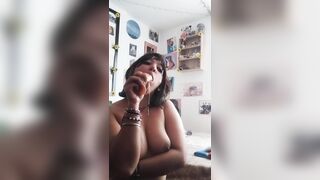 POV: You're my cuckold boyfriend and you're see on me with another man on a video call. - 5 image