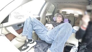 Real Desperate Jeans Wetting and Squirt in My Car - 2 image