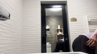 Secret masturbate with bottle and squirt in public toilet - 13 image