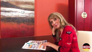 Horny Older Woman in Stockings Squirts After a Hard Fuck