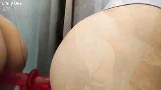 Risky squirt in fitting room - 12 image
