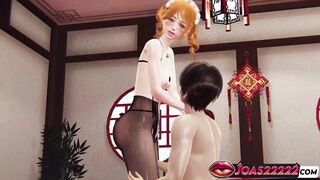 Watch Bunny Hot cosplay in pantyhose 3D and get her pussy fingered, g-spot stimulated, and double-stuffed with