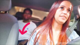 Horny female driver catches her passenger masturbating in the car and gives her a wild ride - 5 image