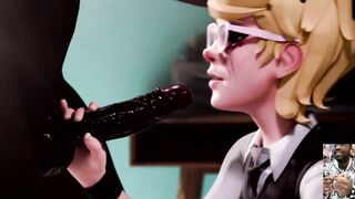 Nerdy girl Judy gets her bald pussy drilled and fingered until she squirts with pleasure