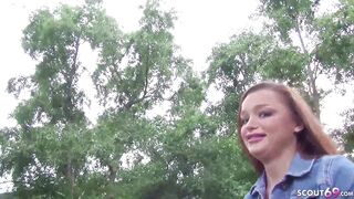 Deutsch hottie Daphne Rough gets her tight pussy drilled in public casting by a huge cock