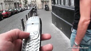 French blonde gets double penetrated & covered in cum in hardcore gangbang - 2 image