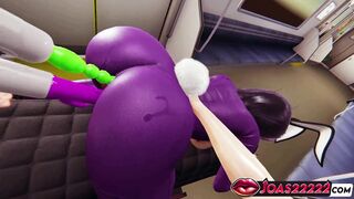 Bunny Cosplay - Watch hyuga Hinata in Bunny Cosplay with Big Tits in Intense Standing Pussy Licking with Moans & Double