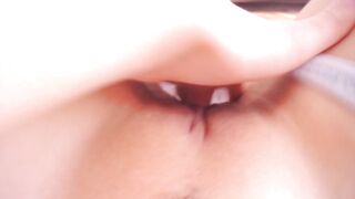 Get up close and personal with my tight pussy and see me reach orgasm in extreme POV action