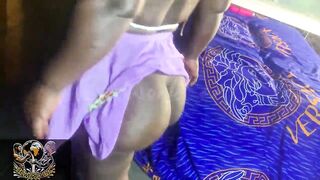 Watch a Black BBW Mini Star & Masturbate Wildly with Dildo in Aquarium Room!