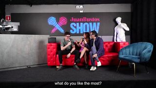 Jessica Sodi's big tits and juicy ass get soaked in cum by Khloe and Melanie's hung stud on Juan Bustos' SHOW with Khloe