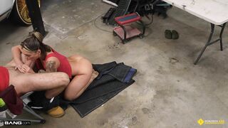 Watch Gypsy Rose pay for her sins with a wild roadside fuck and a messy creampie