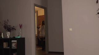 Stepmom begs for your hard cock while you watch her get off on her tight pussy
