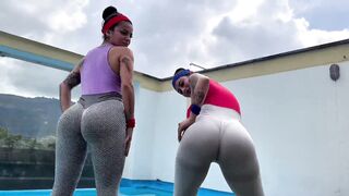 My boyfriend's dick makes my Colombian friend squirt on his face and in his ass!