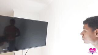 Petite amateur gets her tight ass drilled and squirts for a new TV