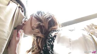 Horny Japanese teen with crotchless jeans jerks off a stranger before squirting with orgasm - 3 image