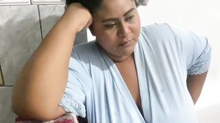 My curvy Latina MILF loaned me her huge natural tits and filled me up with cum