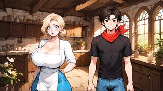 Naughty farmer's nurse squirts while getting her panties and tits rubbed & cumming on in TABOO Hentai Game Ep. 22 N - 15 image