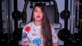 Sexy girl caught rubbing one out & gets a big juicy ass massage from her gym trainer - 1 image