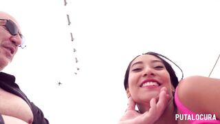 Curvy Colombian Alika Penago gets her tight pussy drilled and squirts like a pro
