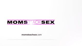 Stepson gives his stepmom the tongue deep-dive she craves, making her squirt - 1 image