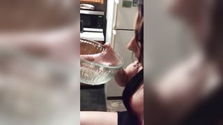 Fucking my Wife with a Dildo Making her Squirt in a Bowl and Drinks it - 14 image