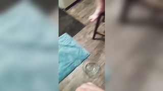 Fucking my Wife with a Dildo Making her Squirt in a Bowl and Drinks it - 8 image