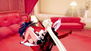 Finally Find a Correct use of Amber as a Sexual Toy for LaSignora (genshin Impact) - 2 image