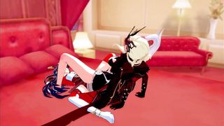 Finally Find a Correct use of Amber as a Sexual Toy for LaSignora (genshin Impact) - 5 image