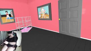 Thicc PAWG BBW Emo Plays VR Game Nympho Trainer she Squirts and he Cums all over her - 10 image