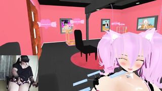 Thicc PAWG BBW Emo Plays VR Game Nympho Trainer she Squirts and he Cums all over her - 15 image