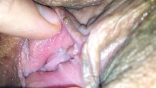 CLOSE UP inside Creamy Pussy Finger Rubbing POV - 1 image