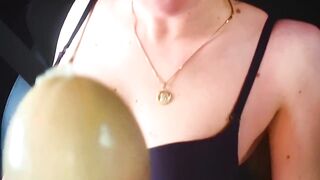 Public in the Car I Fuck with a Big Dildo - 13 image