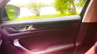 Public in the Car I Fuck with a Big Dildo - 5 image