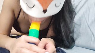 Cute Asian Babe Sucks her Dildo Wishing it was you - 8 image