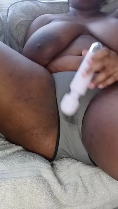 Ebony Squirting Through Panties - Big Tit Ebony Squirts in Panties watch online